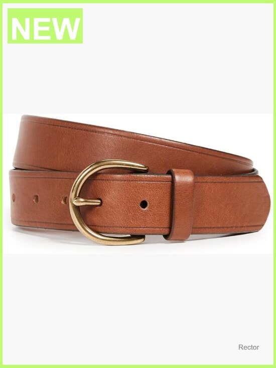Medium Perfect Leather Belt - Gold-Tone Buckle, 1.25in Width main image 2